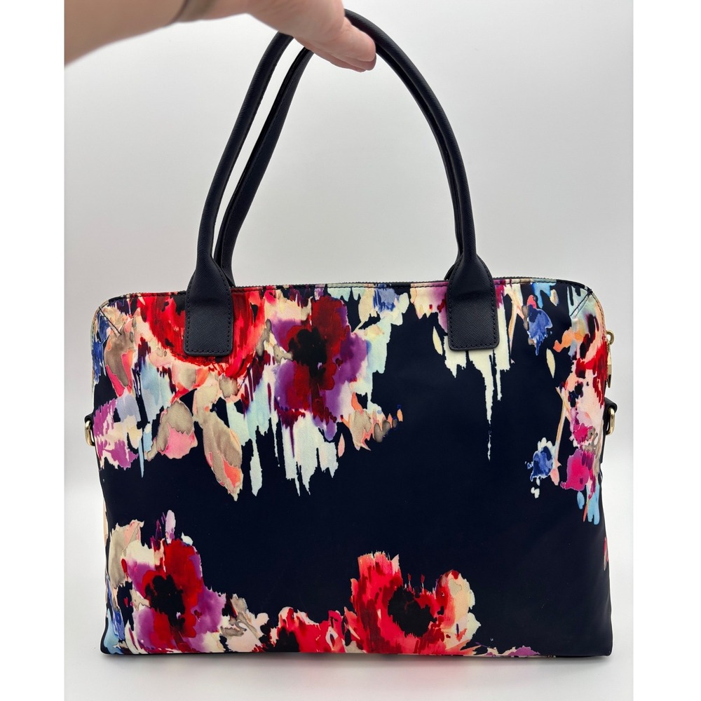 kate spade Floral Print Laptop Bag in Navy, Red, Pink